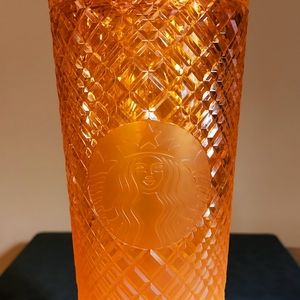 Starbucks 2022 Ombre Matte Orange Mango Jeweled Cup
